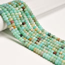 Natural Mixed Amazonite Smooth Rondelle Beads Size 5x8mm 15.5'' Strand