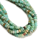 Natural Mixed Amazonite Smooth Rondelle Beads Size 5x8mm 15.5'' Strand