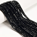 Black Onyx Faceted Rondelle Beads Size 3x4mm 15.5" Strand