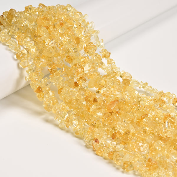 Natural Citrine Irregular Pebble Nugget Chips Beads Size 7-8mm 34" Strand