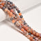 Black Red Fire Agate Crackled Matte Round Beads 4mm 6mm 8mm 10mm 12mm 15.5" Strand