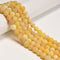 Yellow Fire Agate Crackled Matte Round Beads 4mm 6mm 8mm 10mm 12mm 15.5" Strand