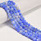 Blue Fire Agate Crackled Matte Round Beads 4mm 6mm 8mm 10mm 12mm 15.5" Strand