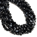 Black Striped Agate Faceted Round Beads 4mm 6mm 8mm 10mm 12mm 15.5" Strand