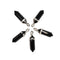 Black Obsidian Pendulum Pendant Healing Point Size 40x8mm Silver Leather Cord