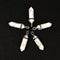 Howlite Pendulum Pendant Healing Point Size 40x8mm Silver Leather Cord