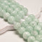 2.0mm Large Hole Green Moonstone Smooth Round Beads Size 8mm 10mm 15.5'' Strand