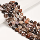 Natural Petrified Wood Heart Shape Beads Size 12mm 15.5'' Strand