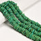 Dark Green Magnesite Turquoise Graduated Slice Discs Beads 10-16mm 15.5'' Strand