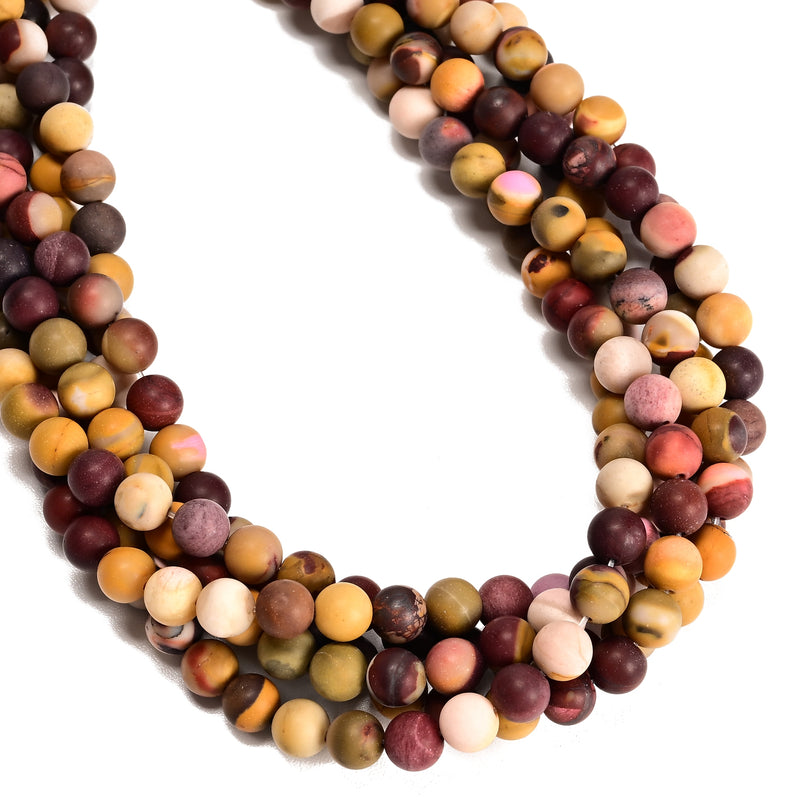 Mookaite Jasper Matte Round Beads 6mm 8mm 10mm 12mm 15.5" Strand