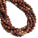 Red Creek Jasper Matte Round Beads Size 4mm 6mm 8mm 10mm 12mm 15.5" Strand
