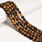 Yellow Tiger's Eye Matte Round Beads 4mm 6mm 8mm 10mm 12mm 15.5" Strand