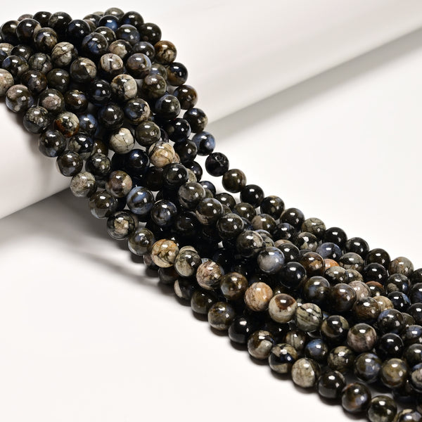 Natural African Gray Opal Smooth Round Beads 6mm 8mm 10mm 12mm 15.5" Strand