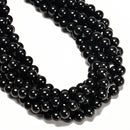 High Carbon Shungite Smooth Round Beads Size 4mm 6mm 8mm 10mm 12mm 15.5" Strand