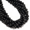 High Carbon Shungite Smooth Round Beads Size 4mm 6mm 8mm 10mm 12mm 15.5" Strand