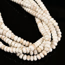 White Turquoise Faceted Rondelle Beads 4x6mm 5x8mm 15.5" Strand