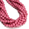 Strawberry Red Dyed Jade Smooth Round Beads 6mm 8mm 10mm 15.5" Strand