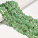 Green Aventurine Irregular Pebble Nugget Chips Beads Approx 7-8mm 34" Strand