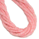Natural Rose Quartz Smooth Rondelle Beads Size 2x6mm 15.5'' Strand
