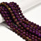 Purple Druzy Agate Matte Round Beads 6mm 8mm 10mm 15.5" Strand