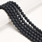 2.0mm Large Hole Black Onyx Matte Faceted Round Beads 6mm 8mm 10mm 15.5" Strand