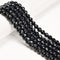 2.0mm Large Hole Black Onyx Faceted Round Beads 6mm 8mm 10mm 12mm 15.5" Strand