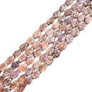 Multi Color Fresh Water Pearl Flat Tear Drop Beads Size 14-15x18-20mm 15.5'' Std