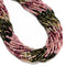 01-Multi Color Tourmaline Gradient Faceted Rondelle Beads 2x3mm 15.5" Strand
