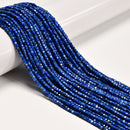 Natural Lapis Lazuli Faceted Cube Beads Size 2mm 15.5'' Strand