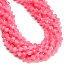 Rhodonite Color Dyed Jade Faceted Rondelle Beads Size 6x8mm 15.5'' Strand