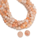 2.0mm Hole Pink Aventurine Smooth Round Beads 6mm 8mm 10mm 12mm 15.5" Strand