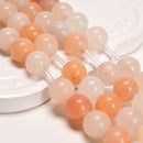 2.0mm Hole Pink Aventurine Smooth Round Beads 6mm 8mm 10mm 12mm 15.5" Strand