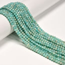 Natural Blue Green Amazonite Faceted Round Beads 2mm 3mm 4mm 15.5" Strand