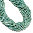 Natural Blue Green Amazonite Faceted Round Beads 2mm 3mm 4mm 15.5" Strand