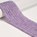 Taro Purple Color Dyed Jade Smooth Rondelle Beads Size 5x8mm 15" Strand