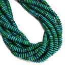 Azurite Smooth Rondelle Beads Size 2x6mm 3x8mm 15.5'' Strand