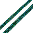 Azurite Smooth Rondelle Beads Size 2x6mm 3x8mm 15.5'' Strand