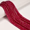 Ruby Faceted Rondelle Beads Size 2.5x4mm 15.5'' Strand