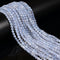 Natural Blue Chalcedony Faceted Round Beads Size 5mm 15.5" Strand