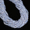 Natural Blue Chalcedony Faceted Round Beads Size 5mm 15.5" Strand
