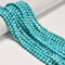 Blue Turquoise Faceted Round Beads Size 6mm 8mm 10mm 12mm 15.5" Strand