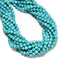 Blue Turquoise Faceted Round Beads Size 6mm 8mm 10mm 12mm 15.5" Strand