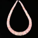 Pink Queen Conch Shell Graduated Rondelle Disc Beads 8mm to 20mm 15.5" Strand