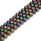 Rainbow Druzy Agate Matte Round Beads Size 6mm 8mm 10mm 15.5" Strand