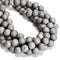 Silver Druzy Agate Matte Round Beads Size 6mm 8mm 10mm 15.5" Strand