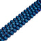 Blue Coated Druzy Agate Matte Round Beads Size 6mm 8mm 10mm 12mm 15.5" Strand