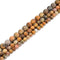 Yellow Crazy Lace Agate Matte Round Beads 4mm 6mm 8mm 10mm 12mm 15.5" Strand