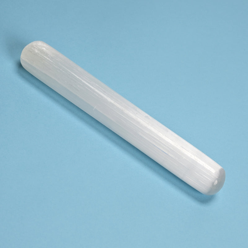 Natural Selenite Crystal Wand Palm Stone 5.5" x .8" Inches Sold Per Piece