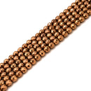 Copper Hematite Faceted Round Beads 2mm 3mm 4mm 6mm 8mm 10mm 12mm 15.5" Strand