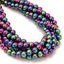 Rainbow Hematite Smooth Round Beads 2mm 3mm 4mm 6mm 8mm 10mm 12mm 15.5" Strand